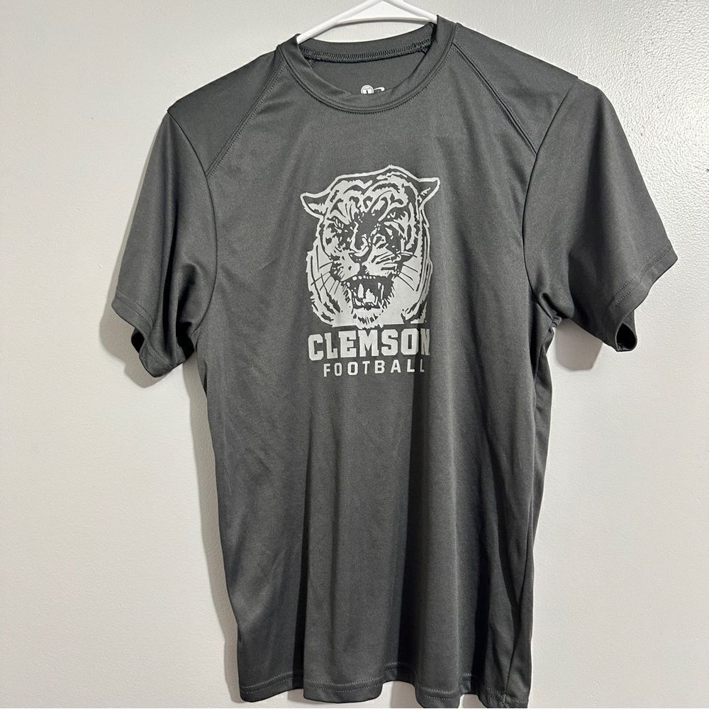Clemson football boys gray dri fit T-shirt size youth L